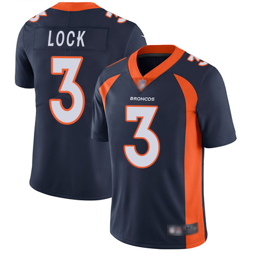 Denver Broncos Limited Men Navy Blue Drew Lock Alternate Jersey #3 Vapor Untouchable NFL Football->detroit lions->NFL Jersey